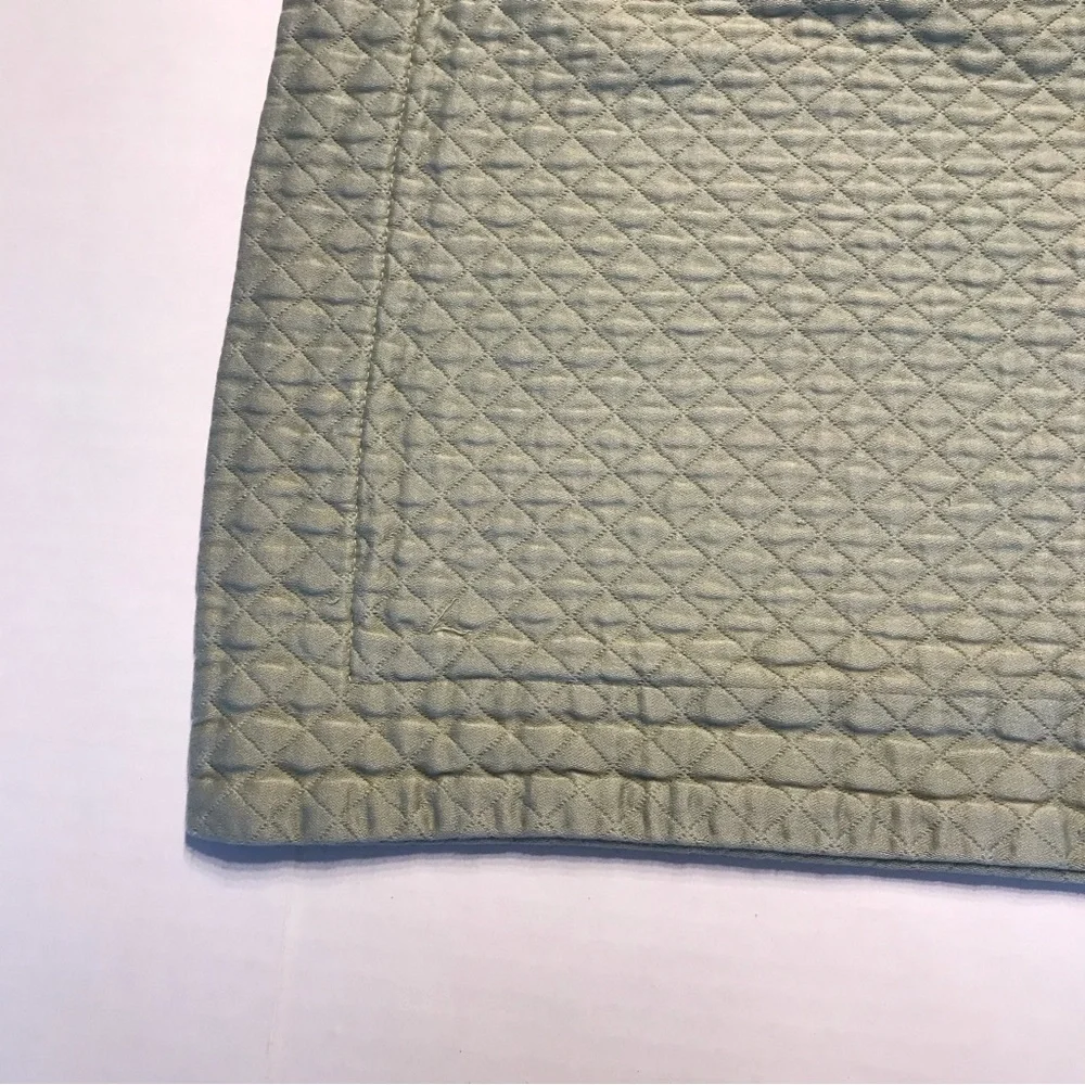 Restoration Hardware Vintage-Washed Diamond Matelasse Standard pillow sham Green